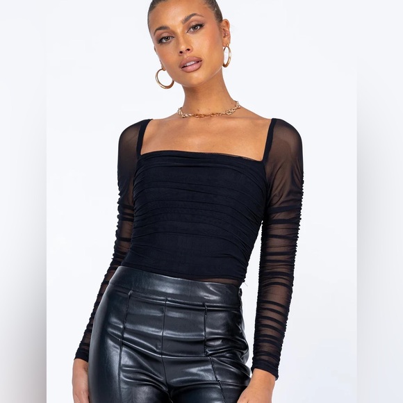 Princess Polly Delany Bodysuit Black - Picture 2 of 5